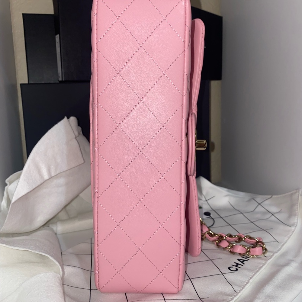 RARE NIB CHANEL CLASSIC DOUBLE FLAP PINK - Picture 13 of 17